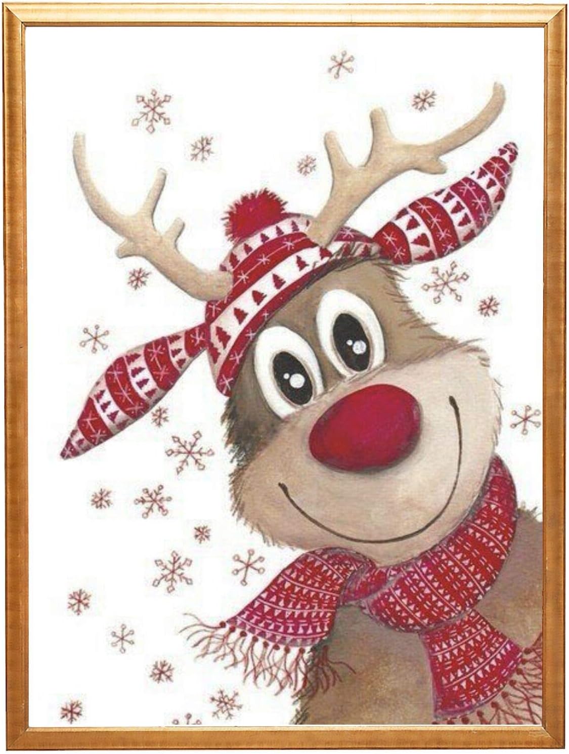 5D DIY Christmas Elk Full Drill Rhinestone Diamond Art Painting Kits for Home Décor