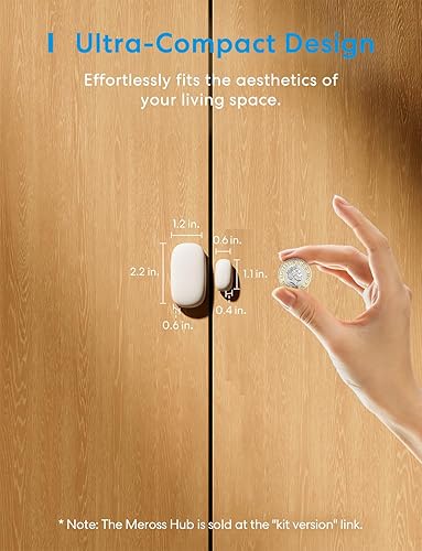 Miniatura 7 de meross Smart WiFi Door & Window Sensor Kit, Support Apple HomeKit, Alexa, Google, SmartThings for Burglar Alert, 328ft Range, Home Automation,