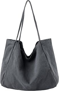 Canvas Tote Bag for Women Large Hobo Shoulder Bag for Work Travel Casual Message Bag Tote Purse handbags