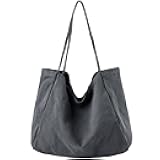 Canvas Tote Bag for Women Large Hobo Shoulder Bag for Work Travel Casual Message Bag Tote Purse handbags