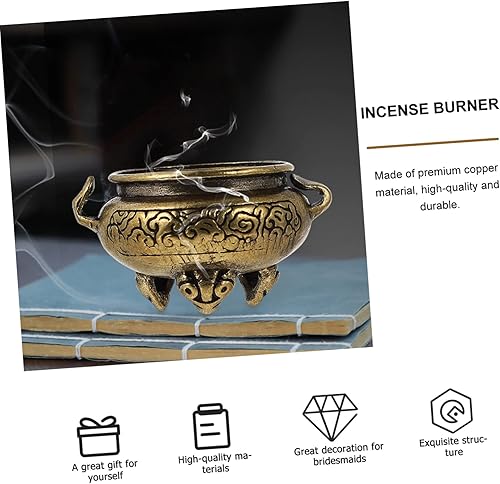 Miniatura 8 de STOBOK Quemador de incienso, palo de incienso, soporte para tetera, incensario, quemador de cono de incienso, soporte de bobina de cono, quemador de