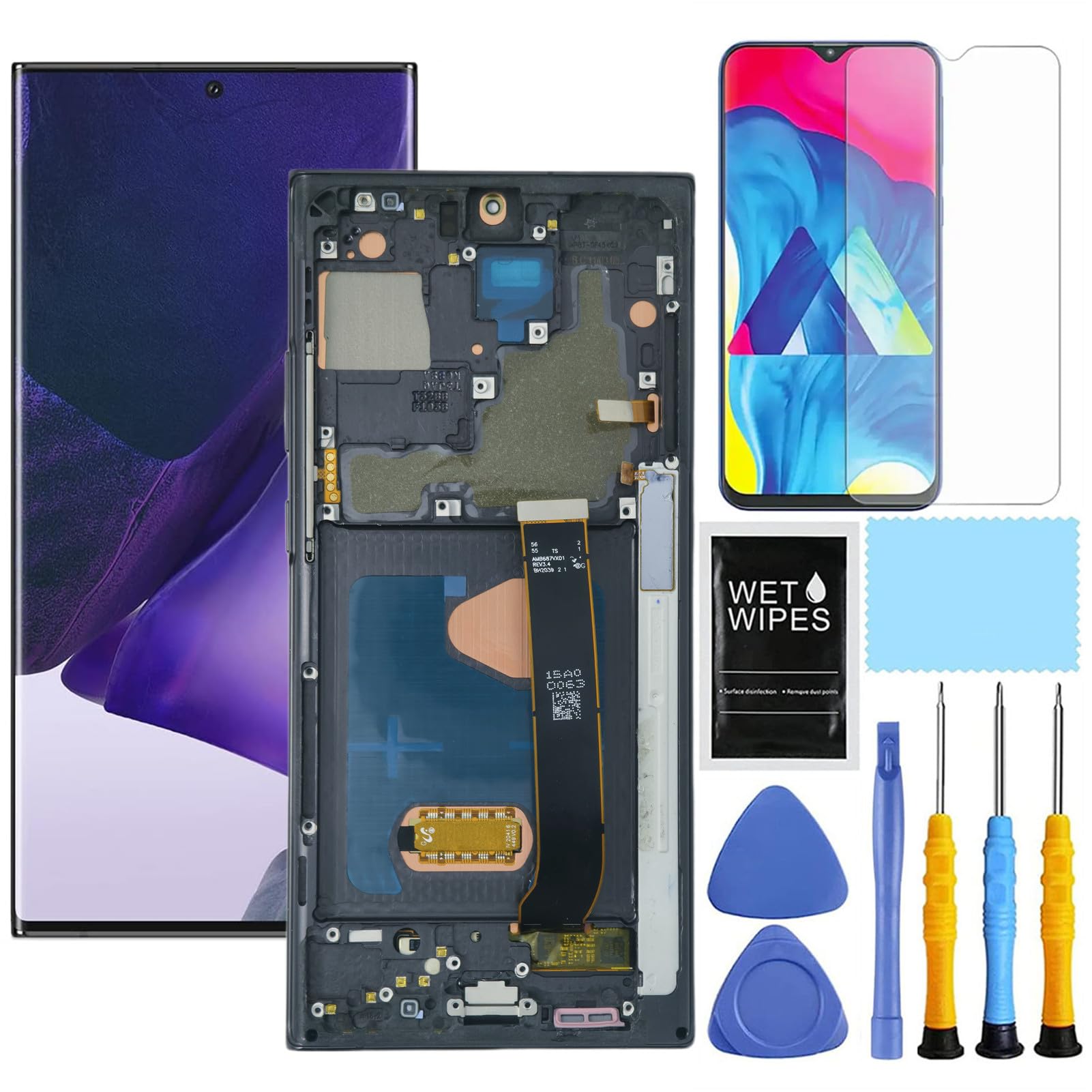 AMOLED for Samsung Galaxy Note 20 Ultra 5G Screen Replacement kit for Samsung N985 SM-N985u N985a N985w LCD Display digitizer Touch Screen Assembly with Repair Part Tools 6.9 inch