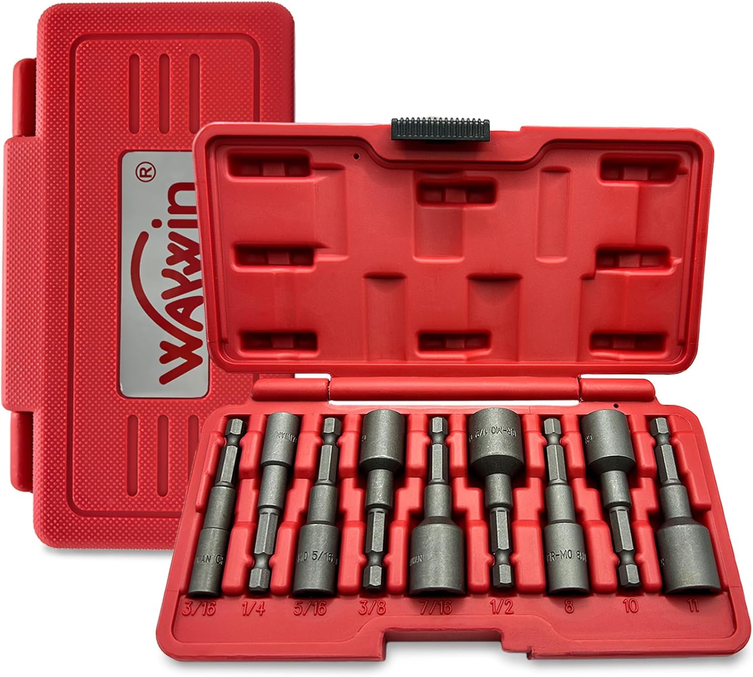 9 Piece Power Non Slip Nut and Bolt Driver Set for Impact Drill 1/4” Hex Head Drill Bit Set (SAE: 3/16", 1/4", 5/16", 3/8", 7/16", 1/2", Metric 8mm, 10mm, 11mm) Premium Quality Enhanced Grip & Durable