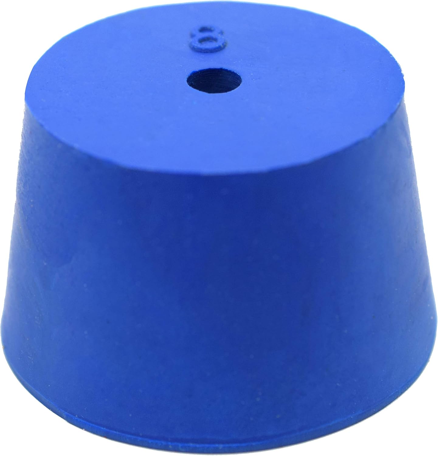 EISCO 10PK Neoprene Stoppers, 1 Hole - ASTM Size: #8-33mm Bottom, 41mm Top, 25mm Length Suitable for use with Petroleum, Oils & Most Inorganic Acids and Bases- Eisco Labs