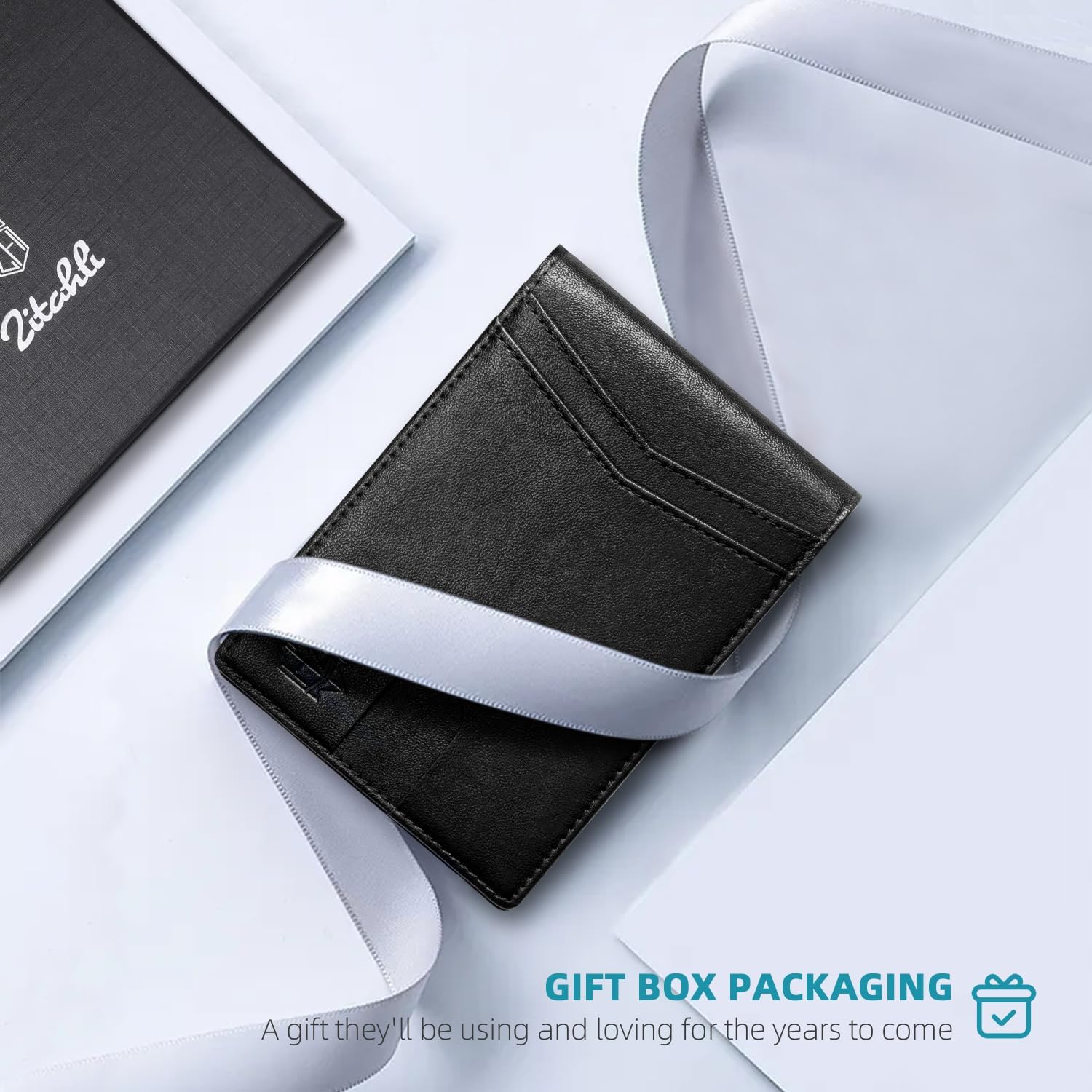 Zitahli Money Clip Wallets for Men,Slim Bifold Wallet 10-12 Cards, Mens Leather Wallet with ID Window,RFID Blocking Thin Minimalist Credit Card Holder,Gifts for Him