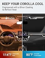 Vista 258 de Proadsy Parasol para parabrisas actualizado 2026, ajuste personalizado, Lexus NX 2022-2025 2026, 4 capas, plegable, protector de parasol frontal que