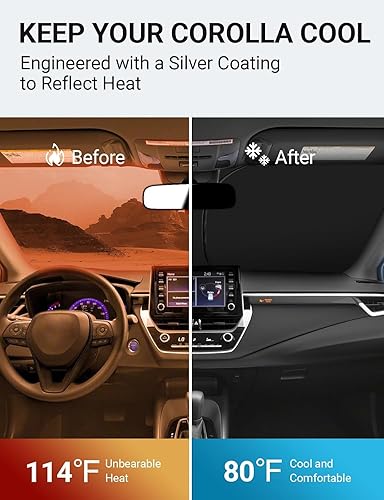 Vista 596 de Proadsy Parasol para parabrisas para BMW X1 F48 2016-2022 de 4 capas plegable, protector de parasol frontal que bloquea los rayos UV y mantiene