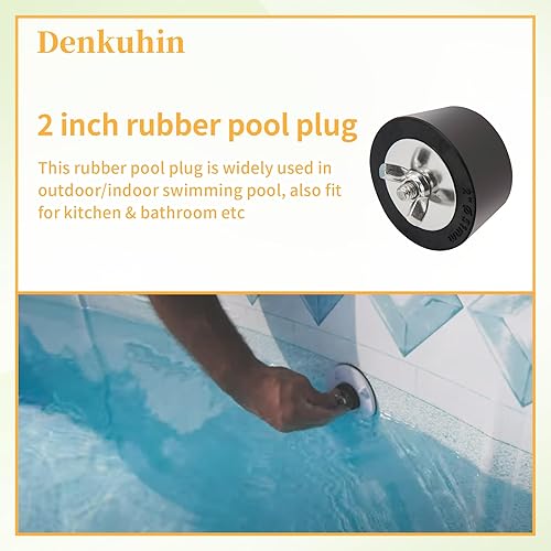 Miniatura 5 de Tapón de goma para invernadero de piscina de 2 pulgadas, compatible con tubería de 1.5 a 2 pulgadas, enchufe antiexpansión con tornillos de acero