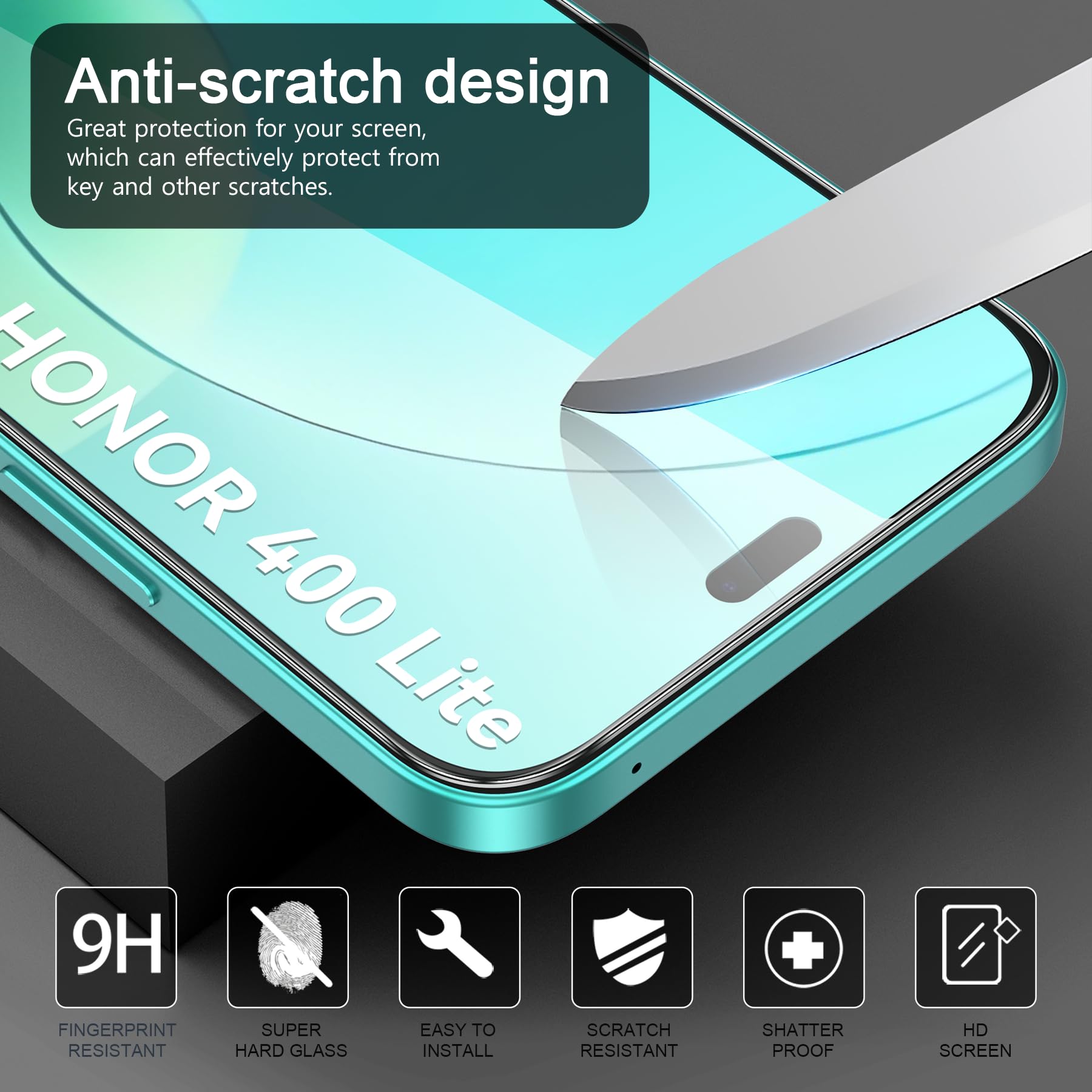 FLLAO Cover Compatibile con Honor 400 Lite 5G con 2 Vetro Temperato [Protezione Fotocamera] Anti Ingiallimento Antiurto Cover Silicona TPU Morbido Custodia per Honor 400 Lite 5G - Trasparente