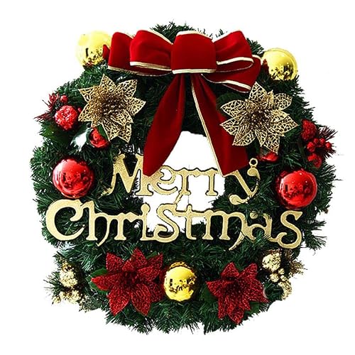 Christmas Tree Decorations Coolorful Garland with Bowknot Ball Poinsettia Flower