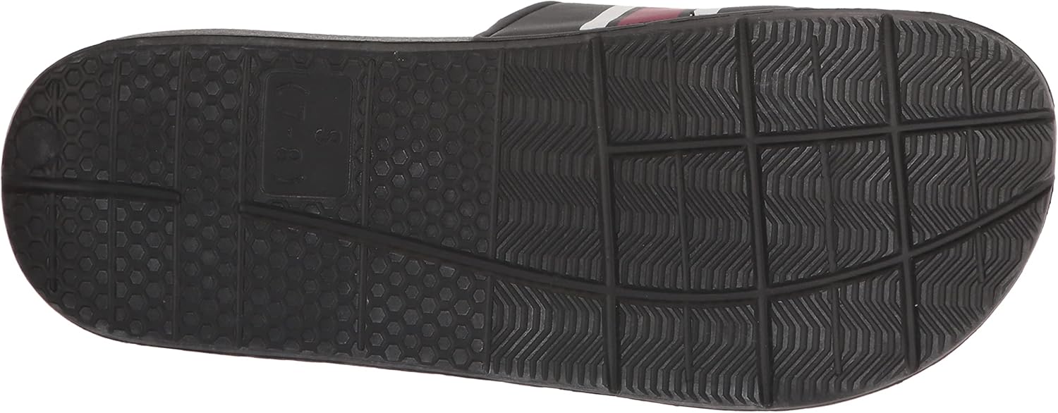 FOCO Men's NCAA College Team Logo Sport Legacy Stripe Slide Sandals - Image 4