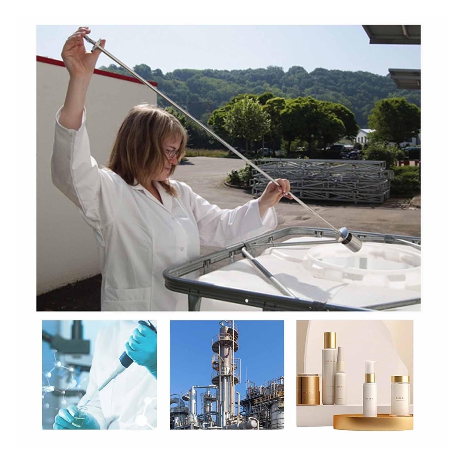 Campionatore Liquidi 100ml in Acciaio Inox - Asta Telescopica 0,5m con Scala Profondità per Olio, Vino & Fluidi Viscosi - Prodotto Industriale per Laboratori, Enologia e Industria Alimentare