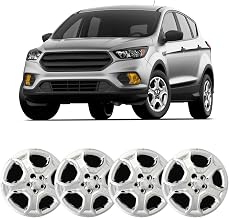 17-inch Hubcaps Compatible with Ford Escape 2013-2025; Wheel Covers; Set of 4 pcs (Chrome)