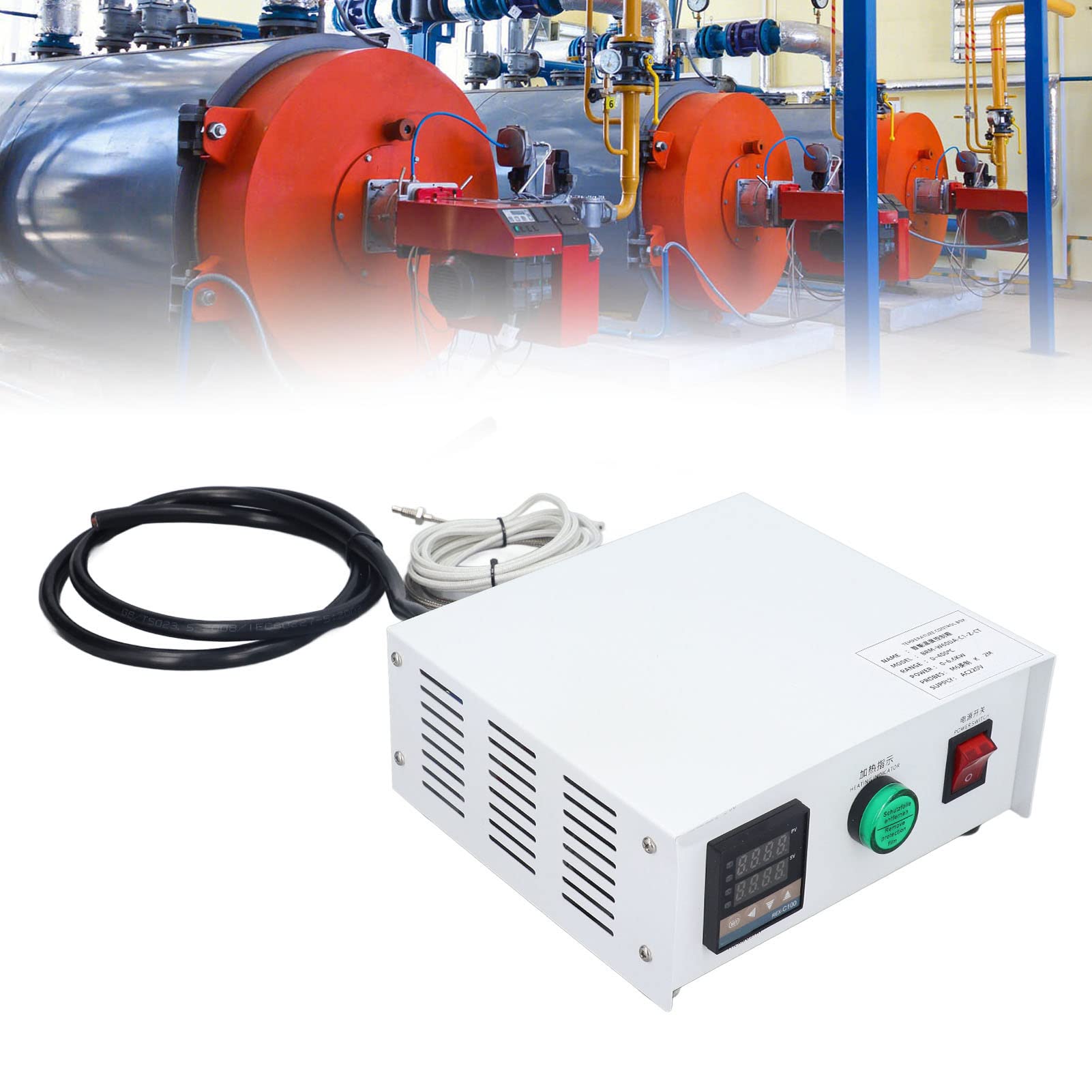 Controlador de Temperatura PID Termostato Digital Avanzado para Pequeños Tanques de Agua y Hornos de Acero Inoxidable (o)