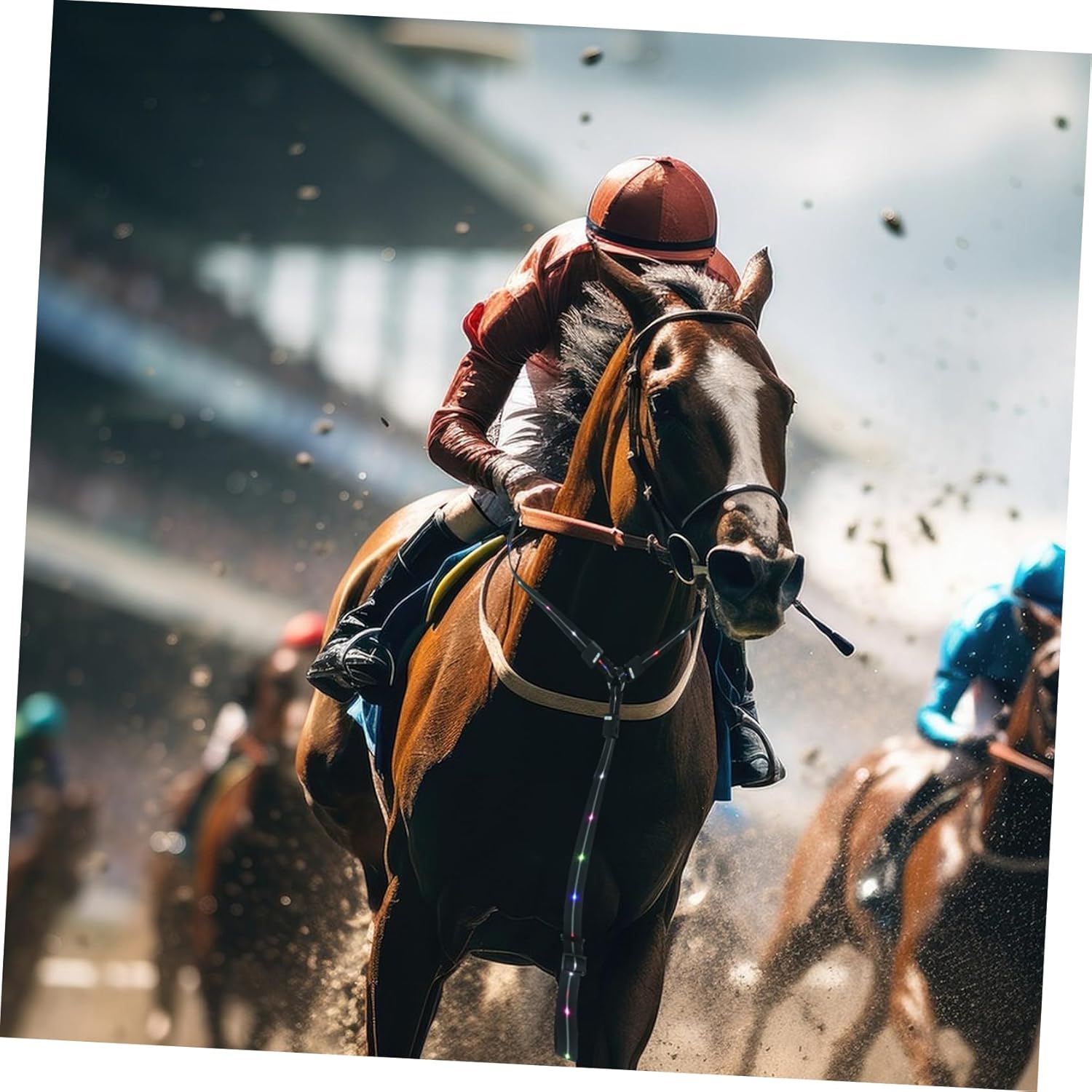 YARNOW Equestrian Lunge Line Colors Flashing Modes Horse Breastplate for Training Random Style