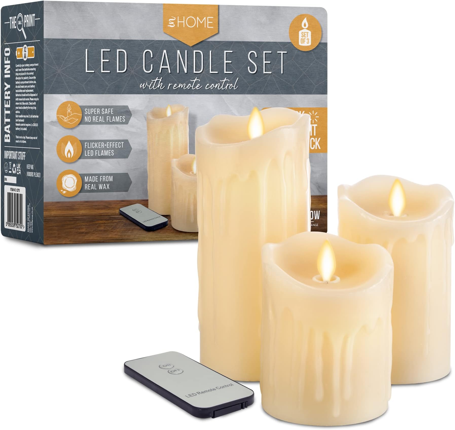 iN LED Candles Flickering Electric Flameless Non Drip Dancing Candles