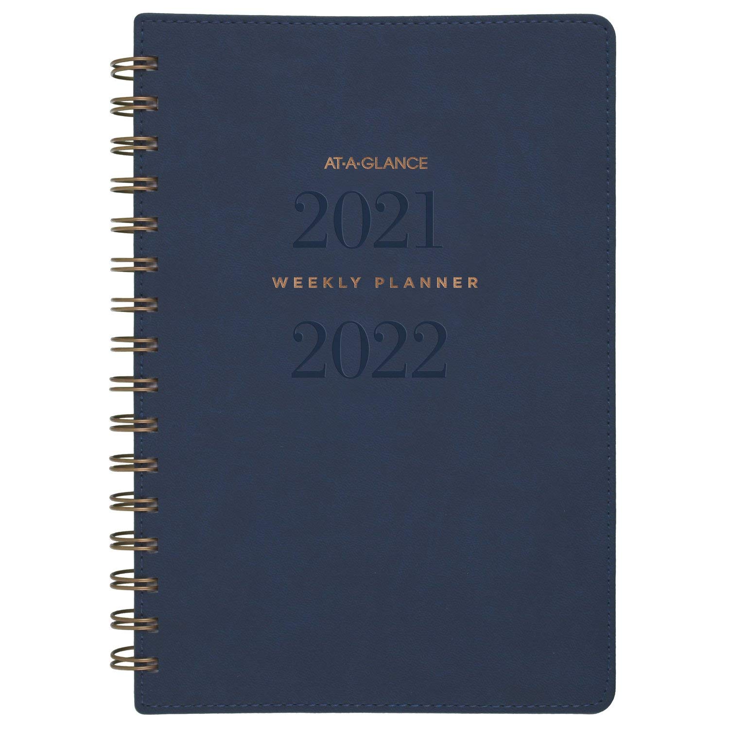Academic Planner 2021-2022, AT-A-GLANCE Weekly & Monthly Planner, 5-1/2" x 8-1/2", Small, for School, Teacher, Student, Signature Collection, Navy (YP200A20)