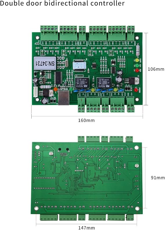 TCP IP Communication Multi-Door Control Panel Intercoms Networked Access Control System Fire Alarm Work attendance Offline Operation (Single Door Two-Way)