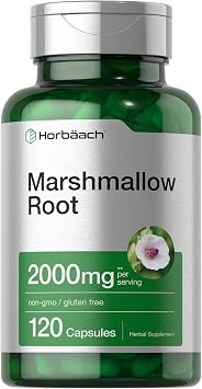Horbaach Marshmallow Root Capsules | 120 Count | Non-GMO & Gluten Free | Traditional Herb Extract
