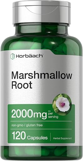 Horbäach Marshmallow Root Capsules | 120 Count | Non-GMO & Gluten Free | Traditional Herb Extract