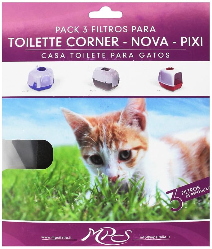 Filtros de reposição Catera para bandeja higiênica de gatos com carvão ativado Arquivet – Pacote com 3