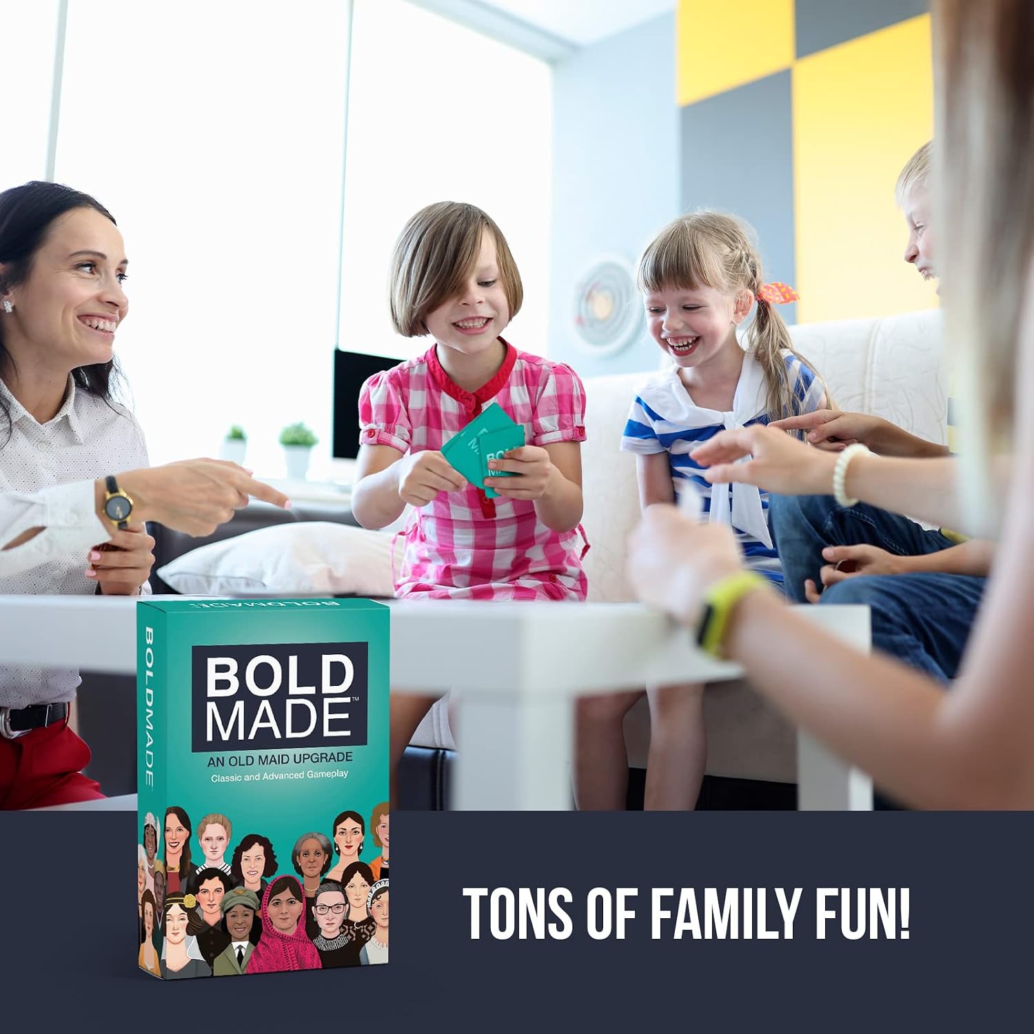 Bold Made Card Games - Adults, Teens & Kids Games - Fun Remake of Old Maid & Go Fish Card Game - Feminist Playing Cards, Co-Created by A 9 Year Old, Features Portraits of Amazing Women in History