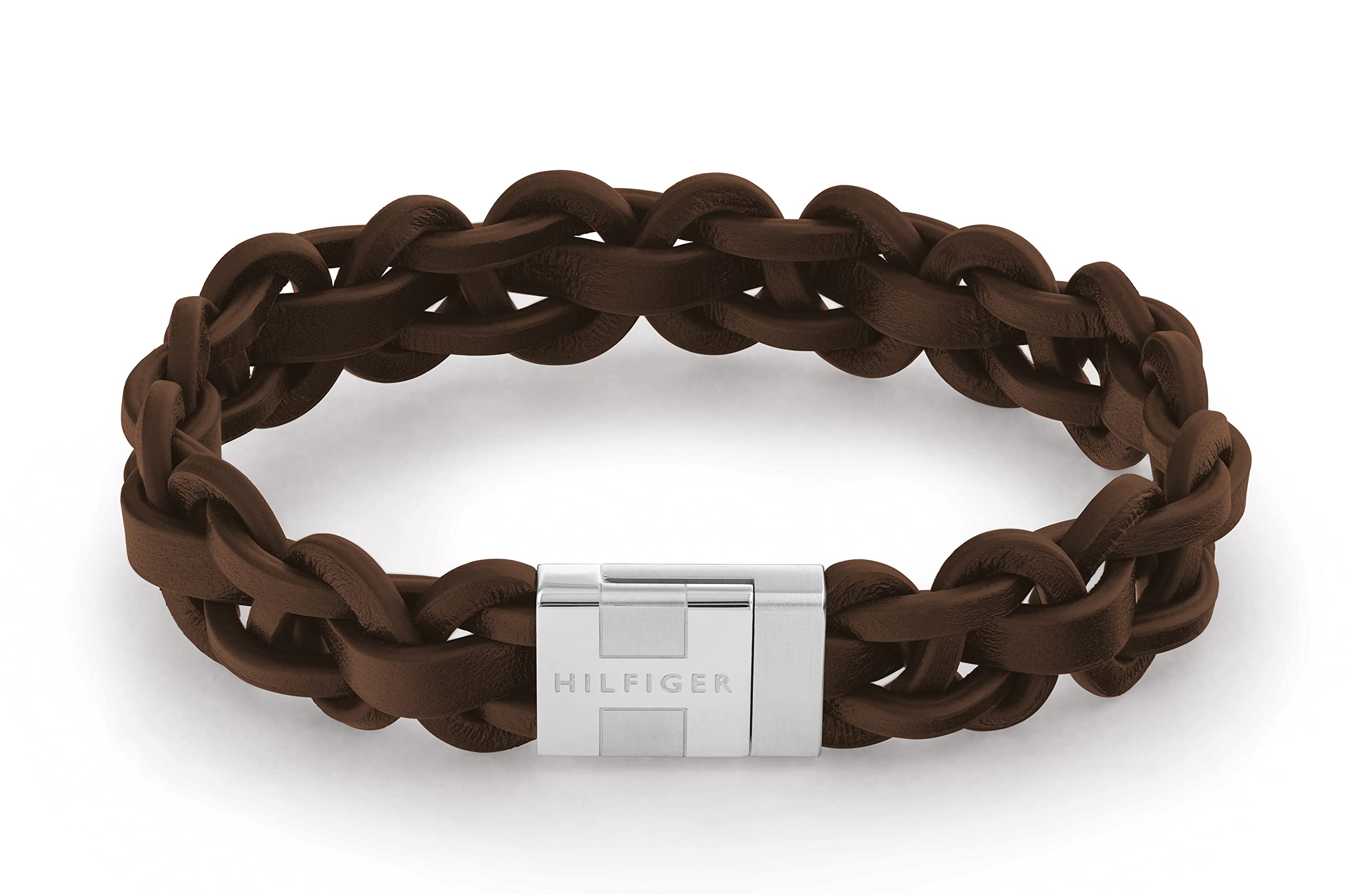Tommy Hilfiger Jewelry Pulsera para Hombre de Piel Marrón - 2790373
