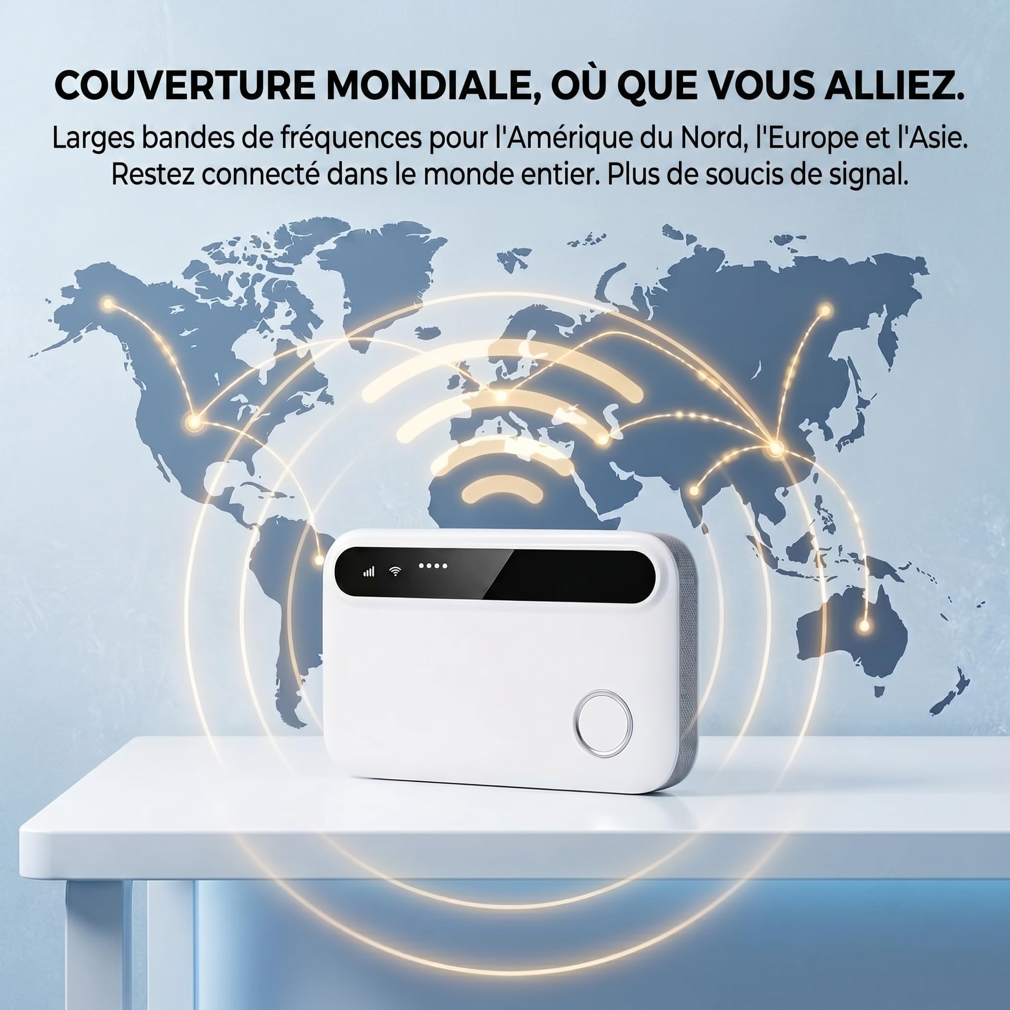 Routeur 5G Pocket WiFi débloqué sans abonnement, Modem 5G/4G Haut débit Compatible Carte SIM, Hotspot Mobile WiFi 6 Multi-appareils Jusqu’à 28 connexions pour Voyage et télétravail
