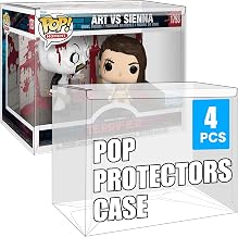 4 Pack 0.5mm Pop Protectors Compatible with Funko Pop Towns/Moments/Rides – Heavy Duty Crystal Clear Display Case, Scratch Resistant, Auto-Lock Bottom, Protective Film