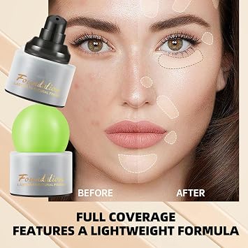 Lightweight Liquid Foundations – Foundation Full Coverage, Foundation For Mature Skin Full Concealer, Moisturizing, Waterproof, Sweat Proof, Flawless Makeup All Day (#1, 20g)