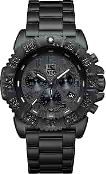 Amazon | Luminox ネイビーシール スチール カラーマーク クロノ