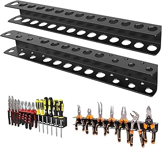 Organizador de chaves de fenda, 2 peças prateleira para chaves de fendas, suporte para chaves de fendas, porta-chaves de fenda e pinças para garagem