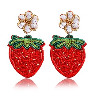 Adorable Fruit Dangle Earrings for Women Multiple Summer Fruits Drop Earring for Tropical Novelty Jewelry Gifts