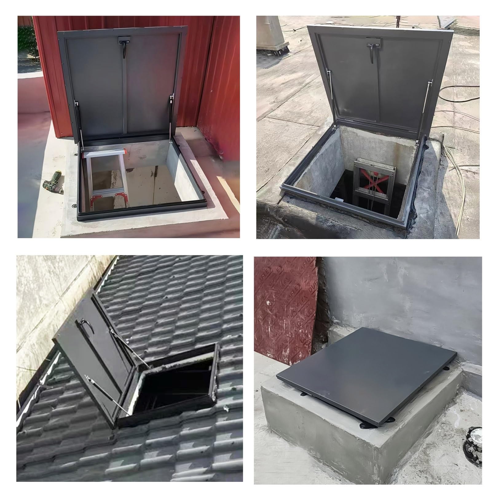 Drzwi dostępowe na strych, pokrywa włazu dachowego chroniąca przed warunkami atmosferycznymi, kwadratowe drzwi zabezpieczające dach o wymiarach 16x16, 18x18, 20x20, 24x24, 36x36, 40x40 cali,