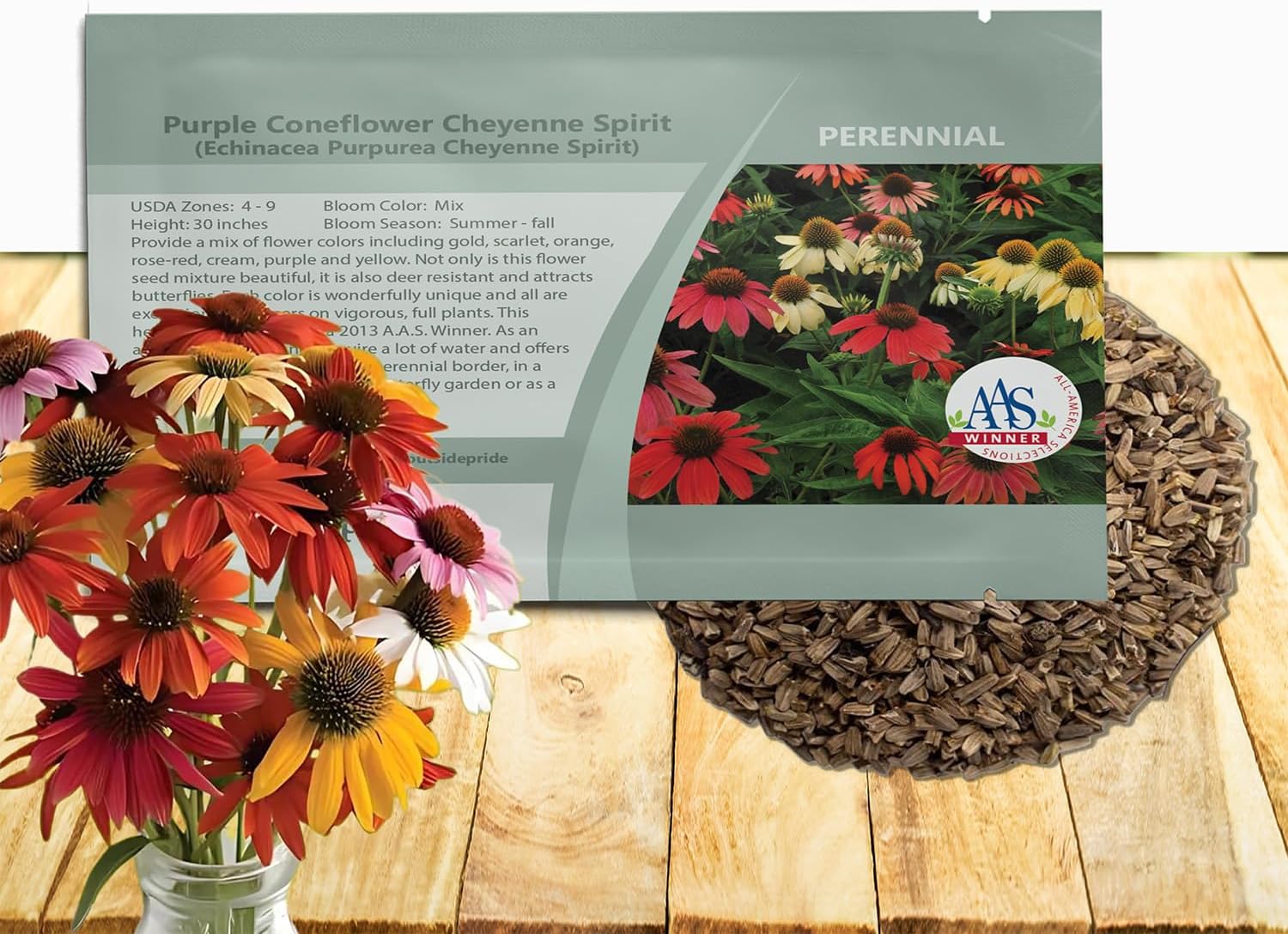 Outsidepride Cheyenne Spirit Semillas de equinácea equinácea  10 piezas de semillas perennes, tolerantes a la sequía, mezcla de semillas de