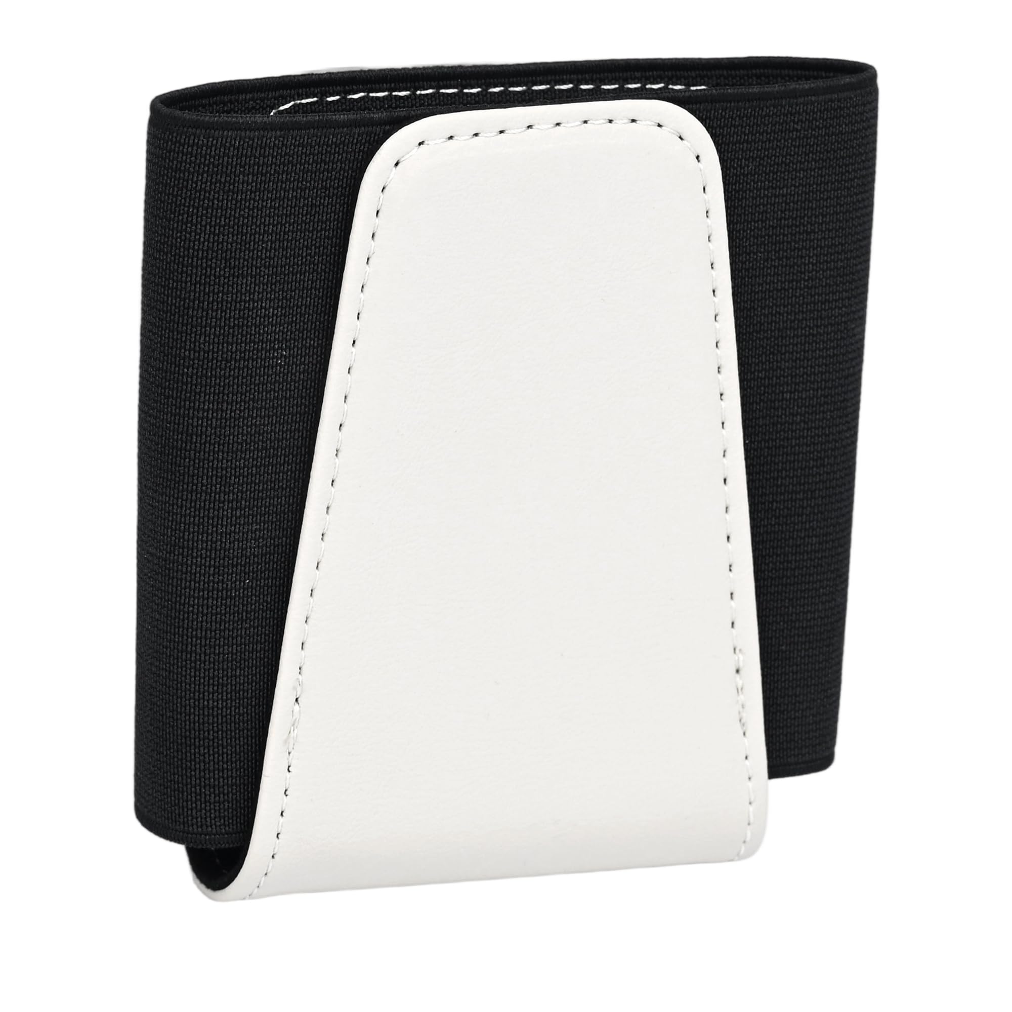 Qirc Car Seat Side Storage Pocket, PU Leather Multifunctional Small Organizer, Universal Car Pocket Pouch Cell Phone Holder for Phone, sunglass, wallet, ect (A White Line)