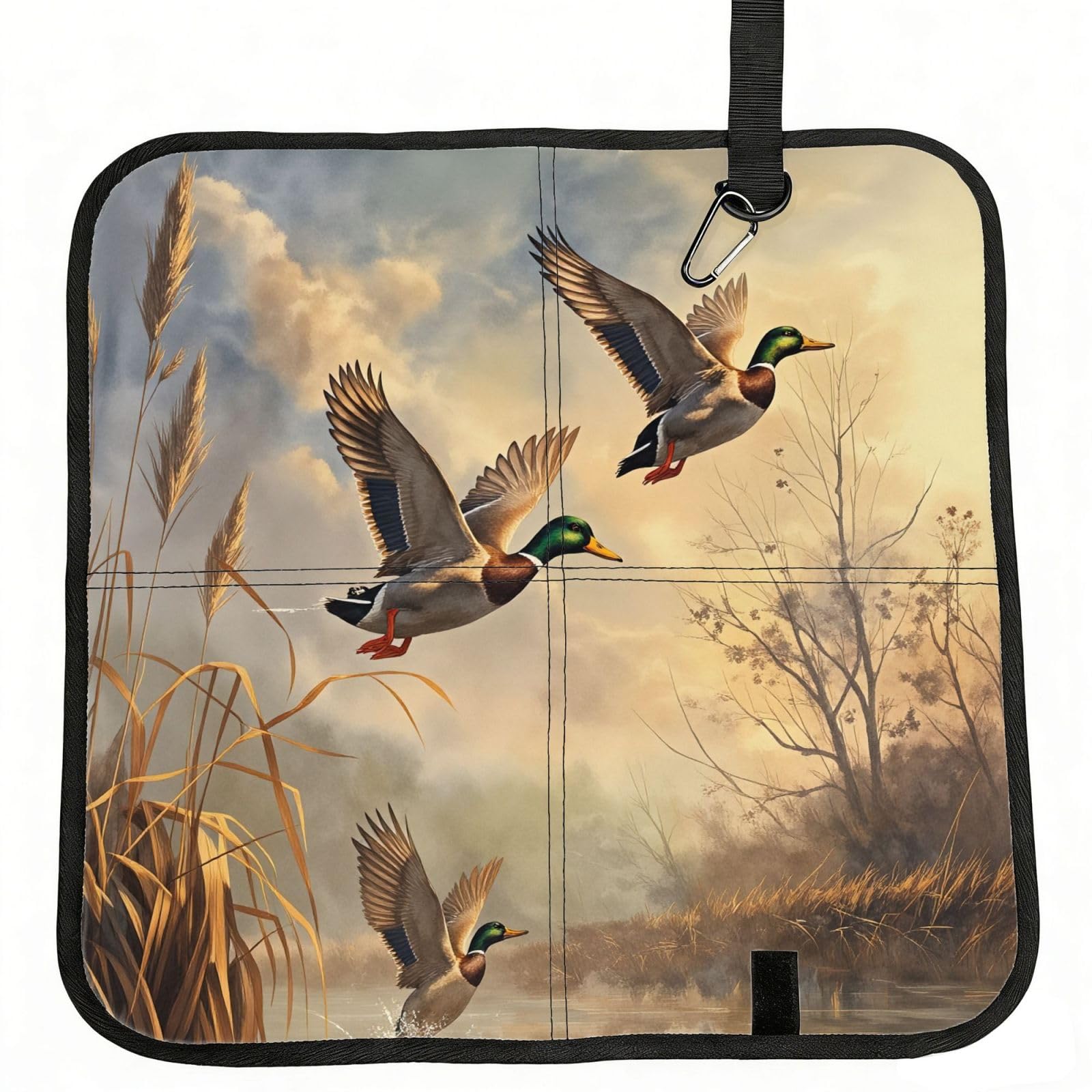 SDEGTHO Mallard Duck, Wild Print Padded Seat Pad Folding Cushion Waterproof Bench Mat Portable Outdoor Rest Mat 15.8"