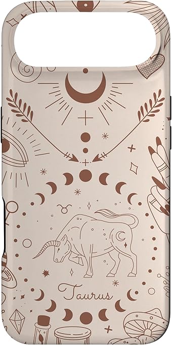 Galaxy Moon Phases Celestial Aesthetic Zodiac Sign Taurus Case for iPhone Air