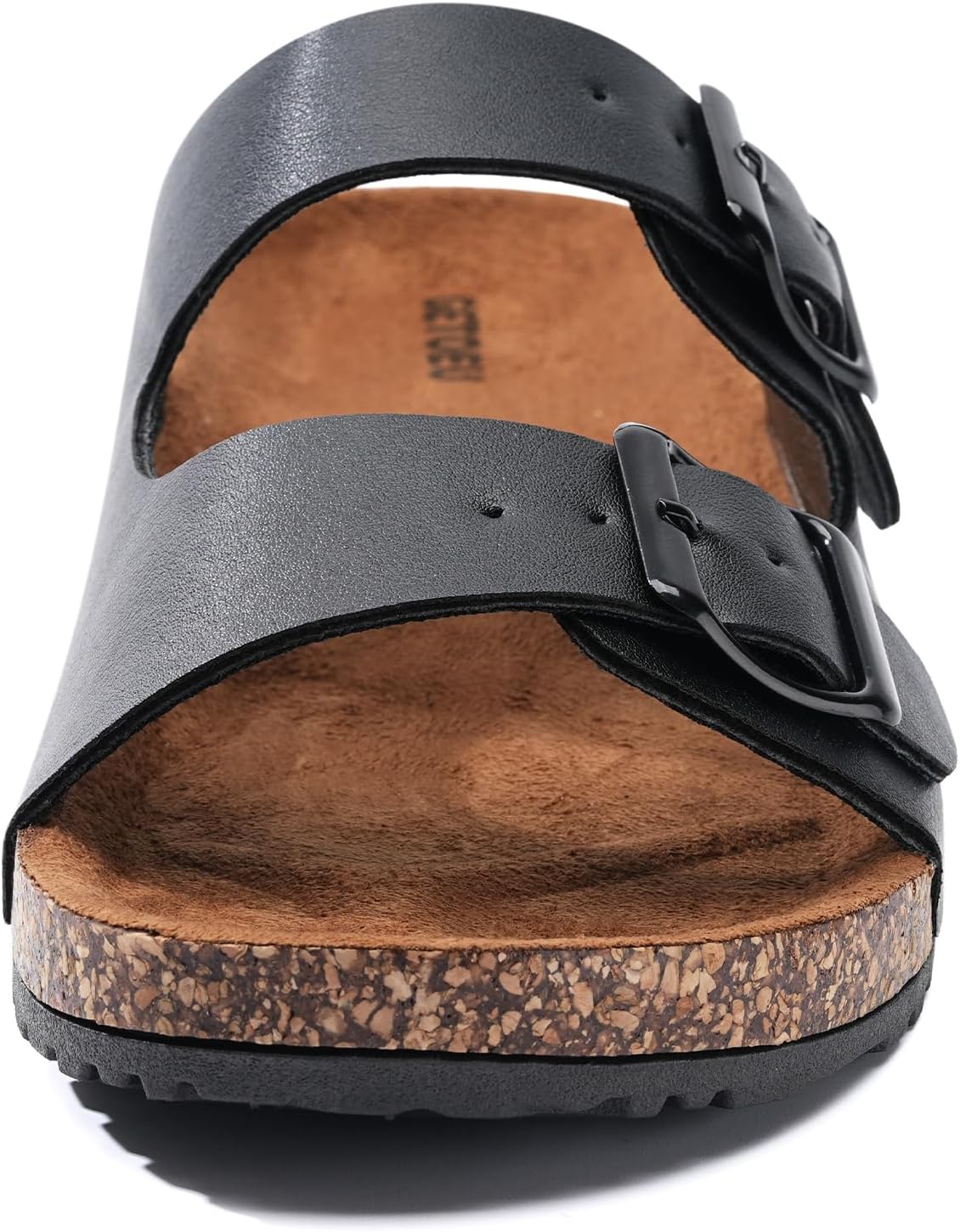 Arch Support Footbed Sandals for Women & Men, Adjustable Double Buckle Comfort Sandals, Cork-Style Cushioned Sole, Casual Walking Slides for Everyday Wear