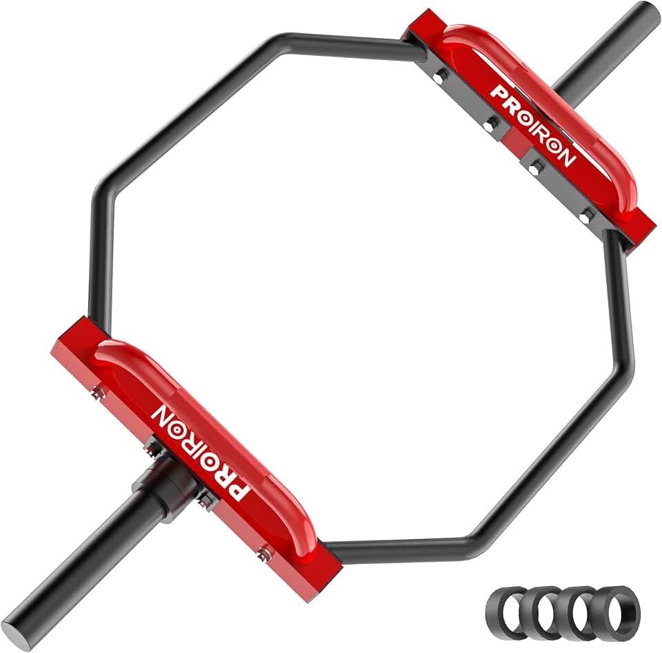Sunny Health & Fitness Olympic Hex Trap Bar, Swivel Handles for Deadlifts | 400 LB Capacity… product photo