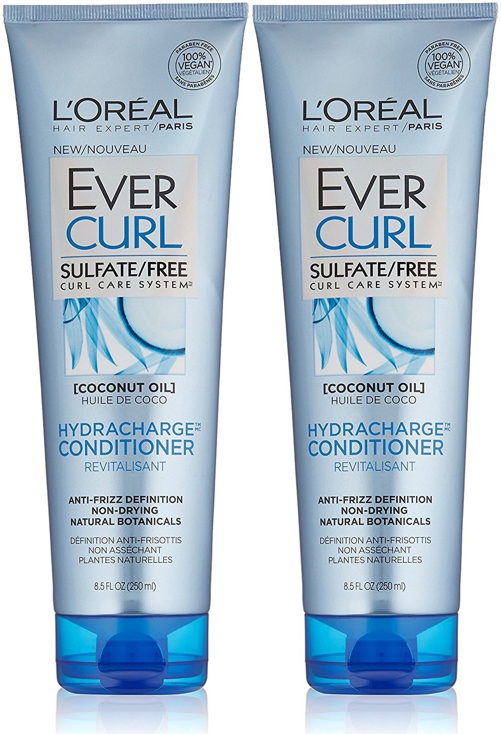 L’Oreal Paris EverCurl Hydracharge Conditioner Sulfate Free, 8.5 Fluid Ounce (Pack of 2)