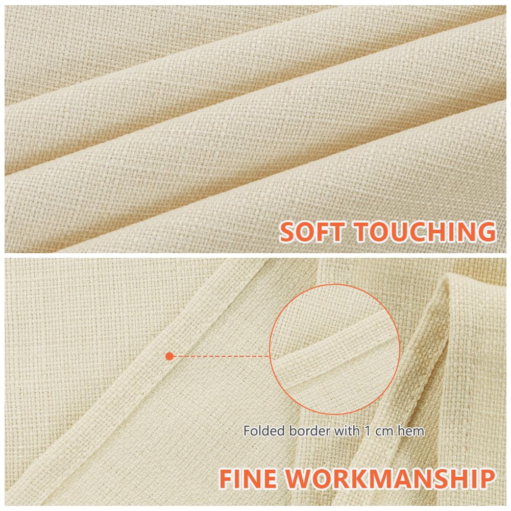 AUAUY Wipe Clean Table Cloth, 140x200cm Rectangular Washable Faux Linen Tablecloth - Image 4