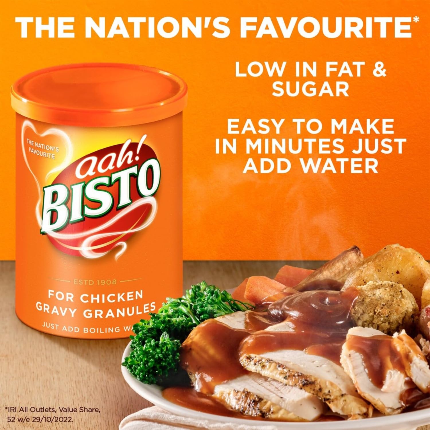 Bisto Chicken Gravy Granules 5.9 Ounce Canister (Pack of 3)