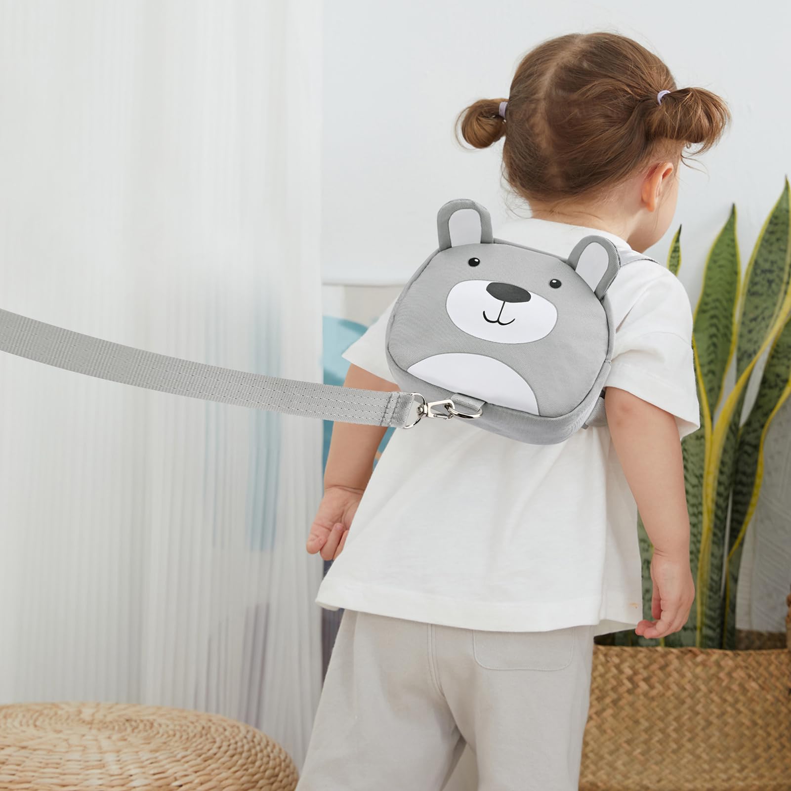 Bebamour Baby Animal Zaino con redini di sicurezza, mini borsa con corde di sicurezza per bambini, zaino portatile, zaino con cinture di sicurezza per ragazzi e ragazze,