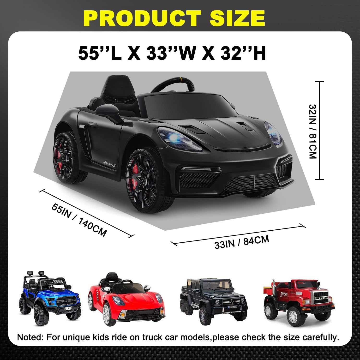 Kids Ride-On Toy Car Cover, Outdoor Water Resistant Protection Cover for Electric Battery Powered Children Wheels Toy Vehicles Quad ATV Car-Universal Fit, Water Resistant All-Weather Protection (420D)