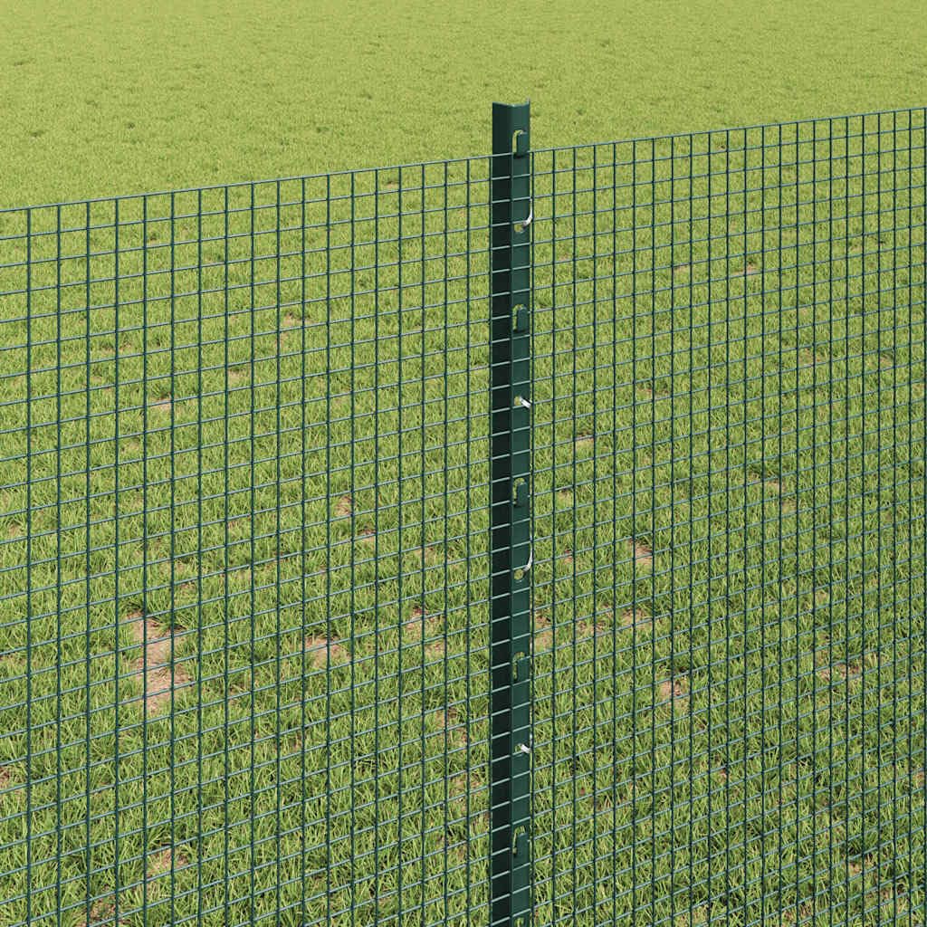 Green Steel Garden Fence Panel 1000 x 270 x 100 cm con 88 postes & Hardware Modern Outdoor Privacy Screen for Yard Patio Dog Barrier Easy Assembly