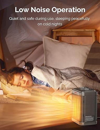 Miniatura 6 de Calentador de espacio para uso en interiores, calentador de cerámica PTC de 1500 W con termostato, calentador de espacio pequeño 2S, calentamiento