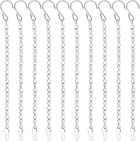 Vista 8 de YINGFENG - Set de 236 pulgadas de cadenas colgantes de metal negro y ganchos para cestas, para comederos de aves, bebederos de pájaros, macetas