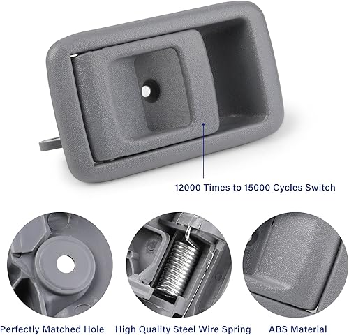 Miniatura 4 de Par de manijas interiores de puerta para Toyota Tacoma 2001 2002 2003 2004, 4Runner 1996-2002, Camry 1987-1991, gris