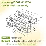 𝟮𝟬𝟮𝟲 OEM DD82-01073A Inférieur DishRack(22.4 * 20.6 * 6.7in) pour les pièces de lave-vaisselle Samsung - Fit DW80R5061,DW80R5060,DW80K7050UG,DW80K5050US Series, Aide à réparer les racks instables & Améliorer le chargement de la vaisselle.